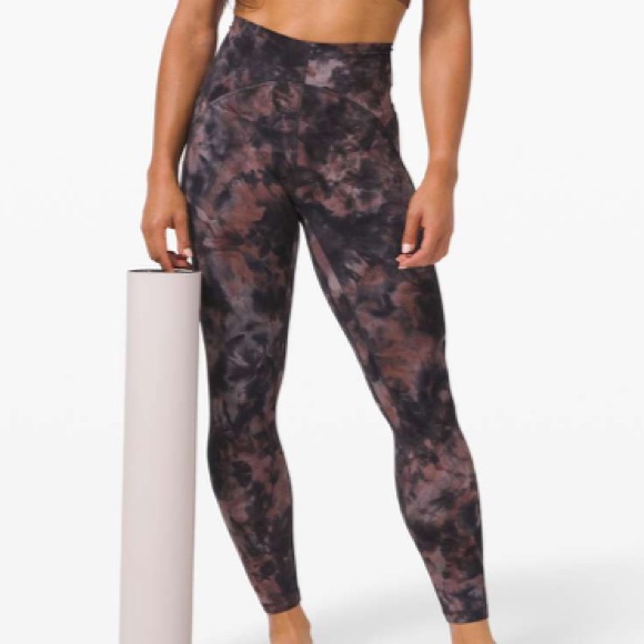 Lululemon Diamond Dye Grey Pink Pastel High-Rise | Size 2, 28” EUC - Picture 1 of 7